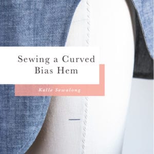 Finishing Curved Hem with Bias Tape & Sewing Side Seams // Kalle Sewalong