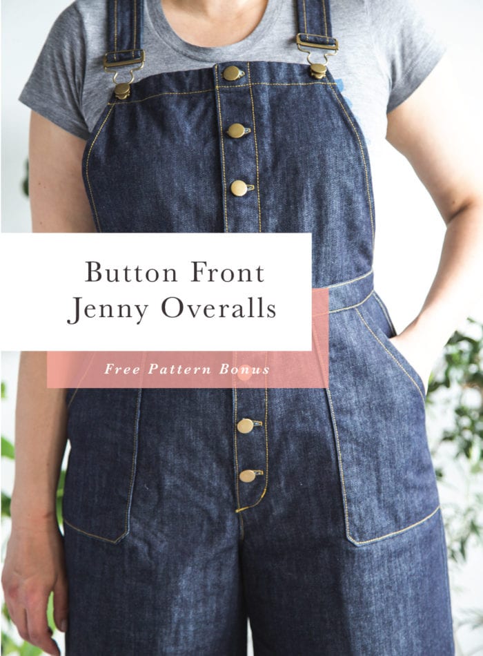 Free Pattern! Button Front Pattern Bonus for the Jenny Overalls // Closet Core Patterns