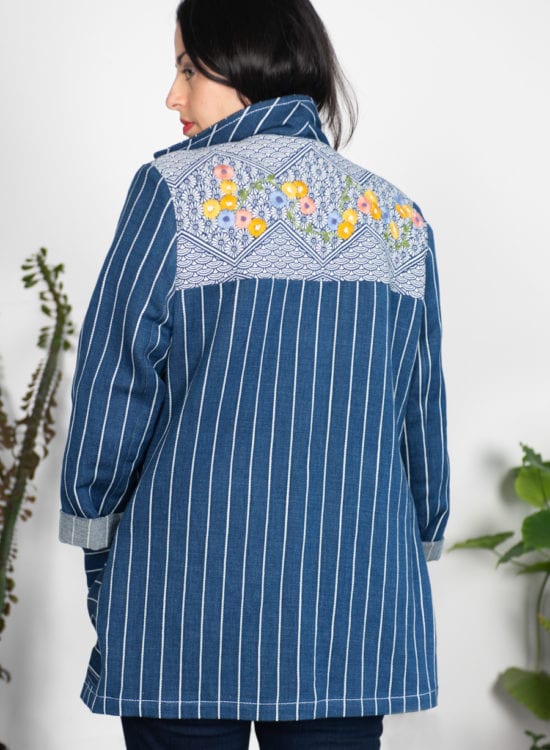 Heather's Sienna Maker Jacket with embroidered yoke // Handmade by Closet Core Patterns