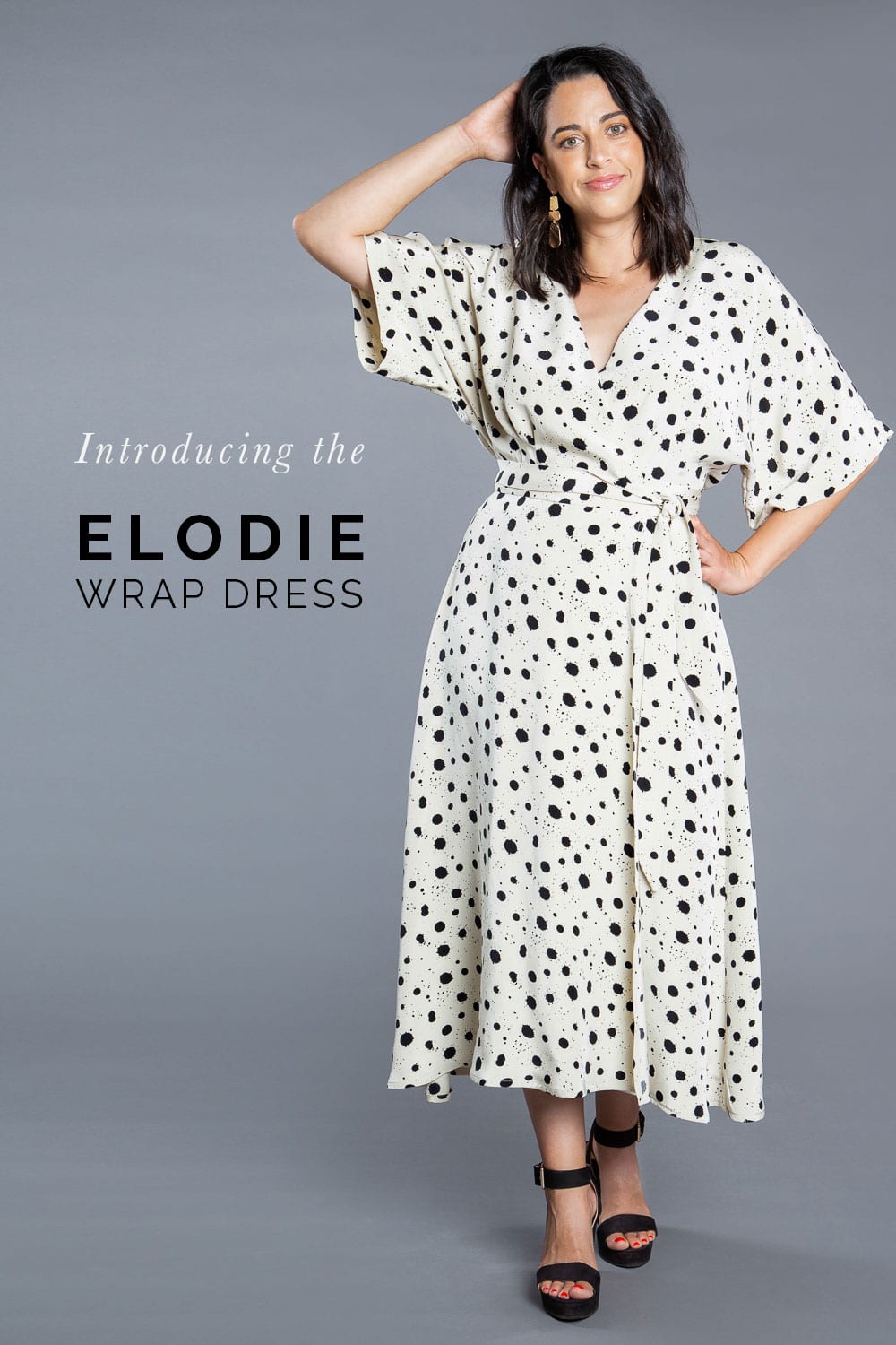 Elodie Wrap Dress Pattern // Versatile wrap dress sewing pattern with multiple bodices and skirts // by Closet Core Patterns